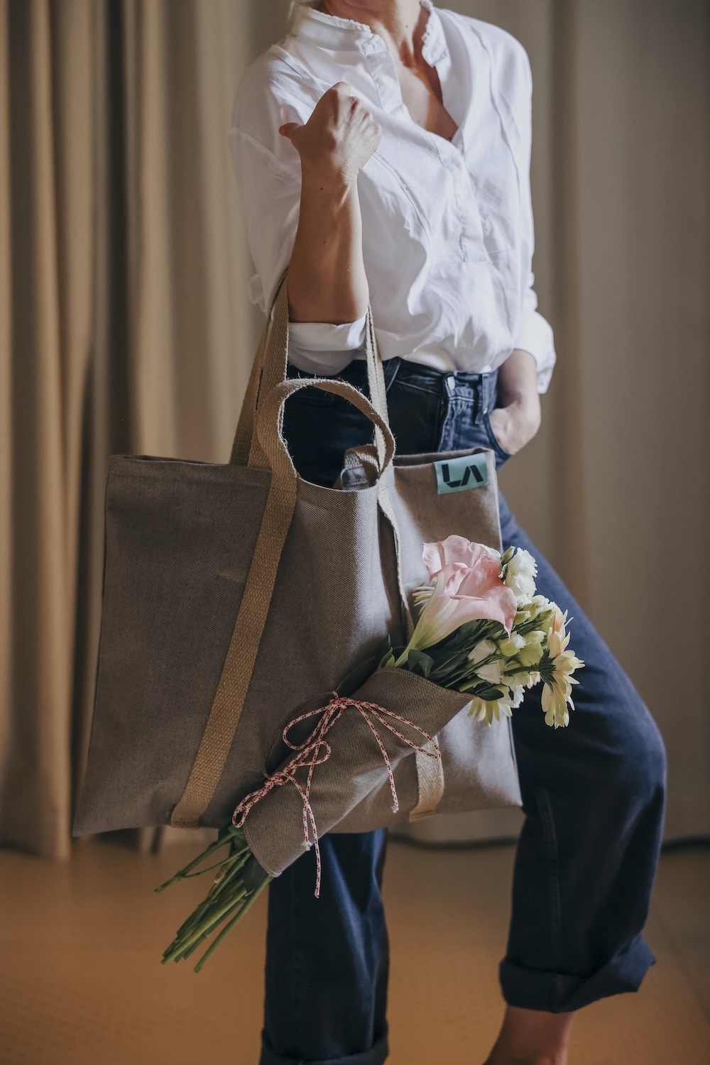 Don't break My Baguette Flower Bag